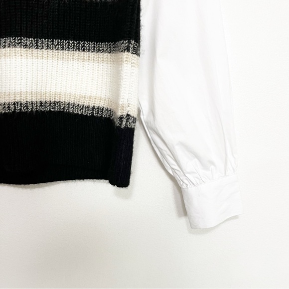 BOGO! Evereve Lucy Two-Fer Sweater Vest Puff Sleeve Blouse Size XS - Picture 6 of 10